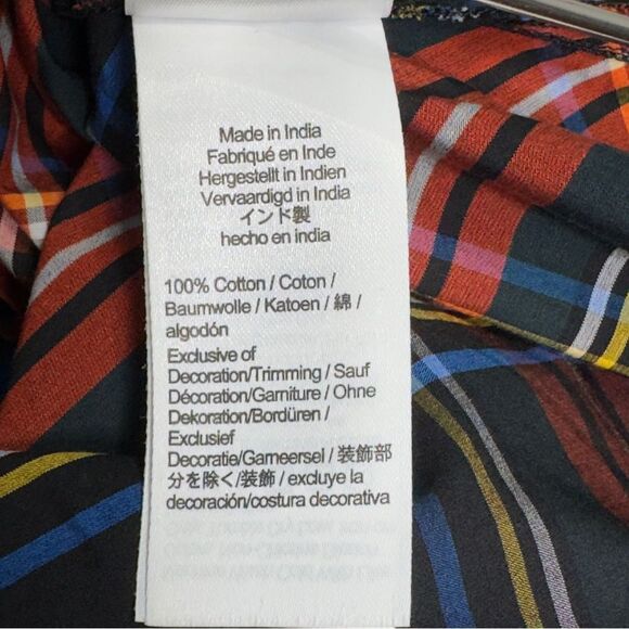 J. Crew Smocked Puff Sleeve Cotton Poplin Top in Stewart Plaid Holiday - 2X - Picture 11 of 13